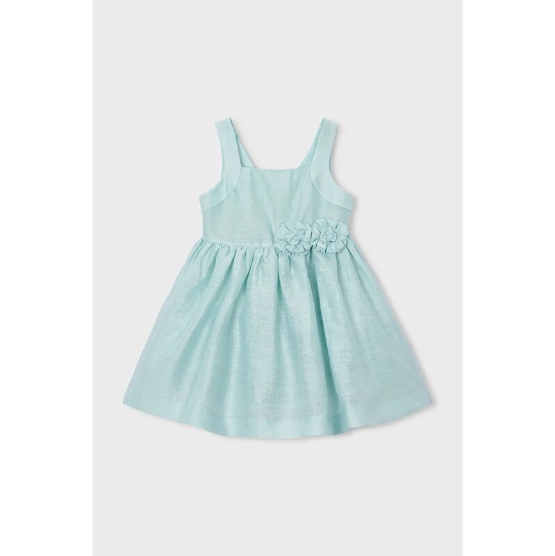 Detské šaty s prímesou ľanu Mayoral 67715367