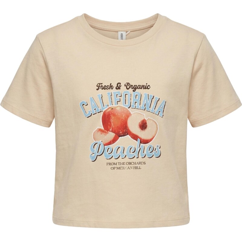 ABOUT YOU Tričko Ava béžová / svetlomodrá / oranžová / biela 67318542