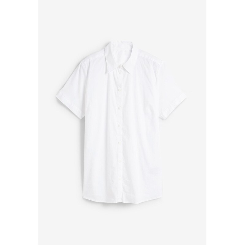 bonprix Strečová blúzka s krátkym rukávom z bavlneného mixu, farba 44916075