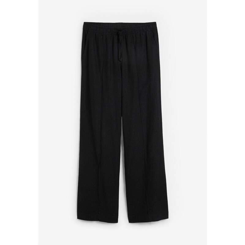 bonprix Palazzo nohavice z ľahkého pláteného viskózového mixu, farba 52417433