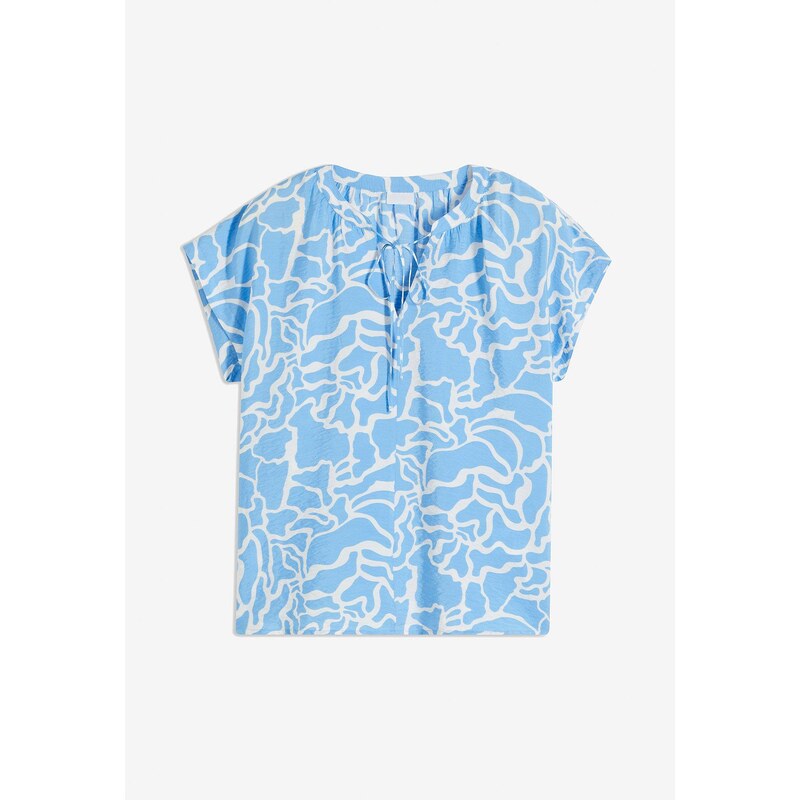 bonprix Tuniková blúzka s potlačou, farba modrá 62679688