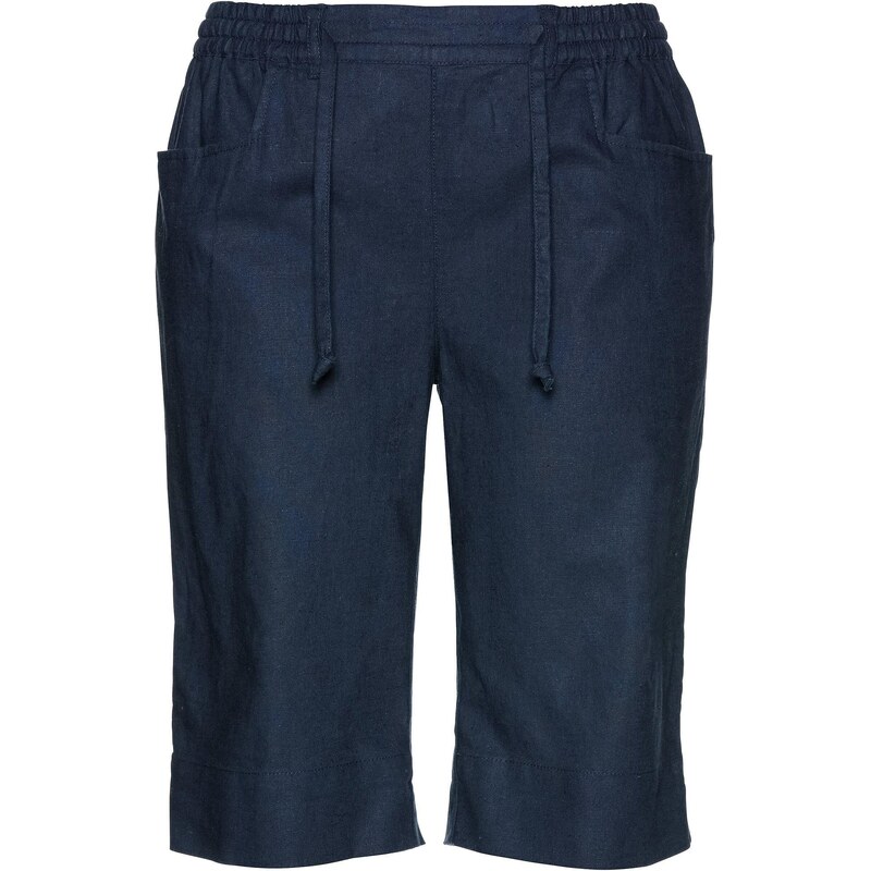bonprix Plátené bermudy, farba modrá 44741904