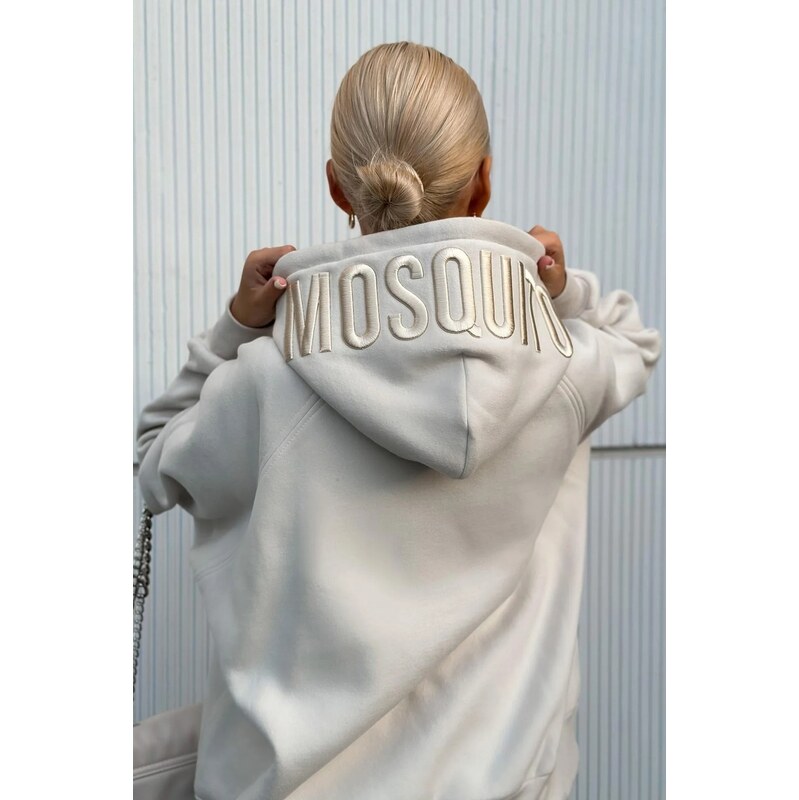 Mosquito Dámska tepláková mikina klokanka s kapucňou Mesh Coconut 67716373