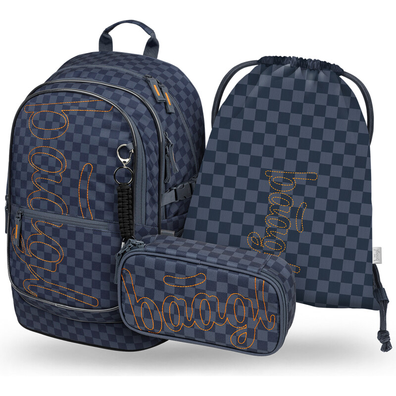 BAAGL SET 3 Core Ska modrý: batoh, penál, sáček GRS 68553649