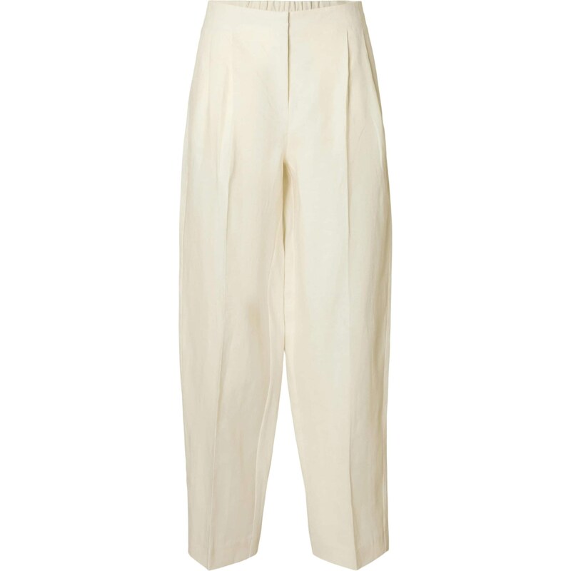 SELECTED Plisované nohavice SLFBarrel Lia nebielená 67729634