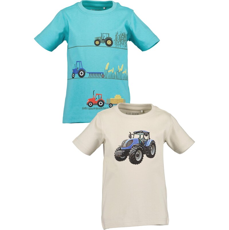 BLUE SEVEN Tričko nebesky modrá / šedobiela 67730121