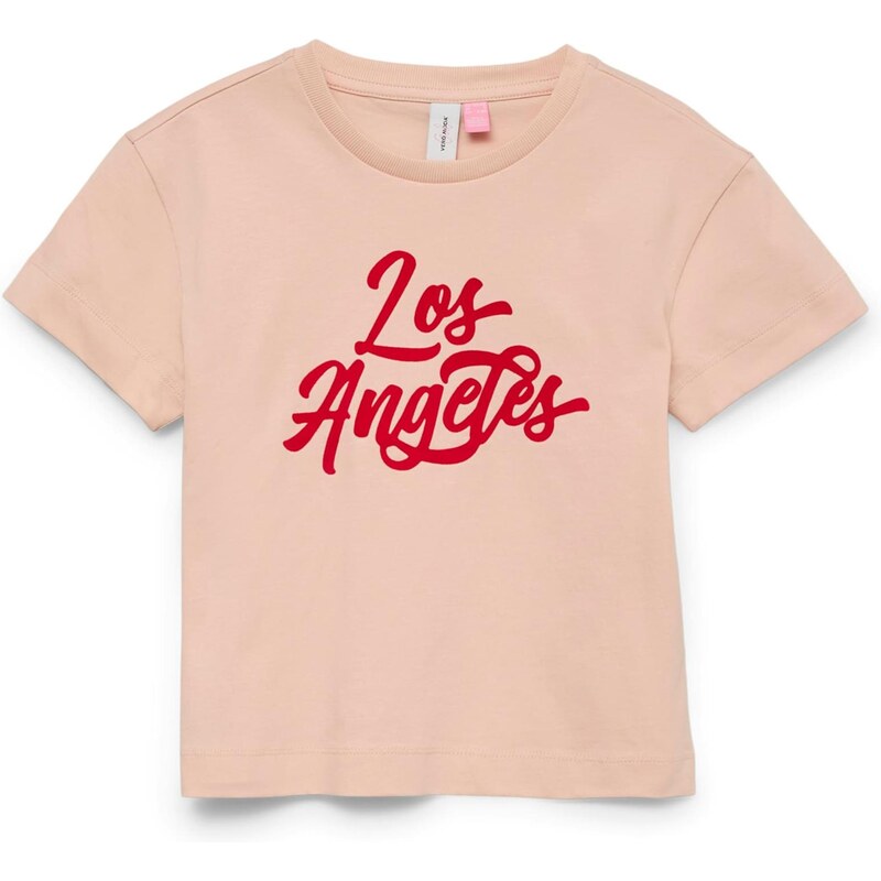 Vero Moda Girl Tričko VMVICTORIA METTE rosé / tmavočervená 67731230
