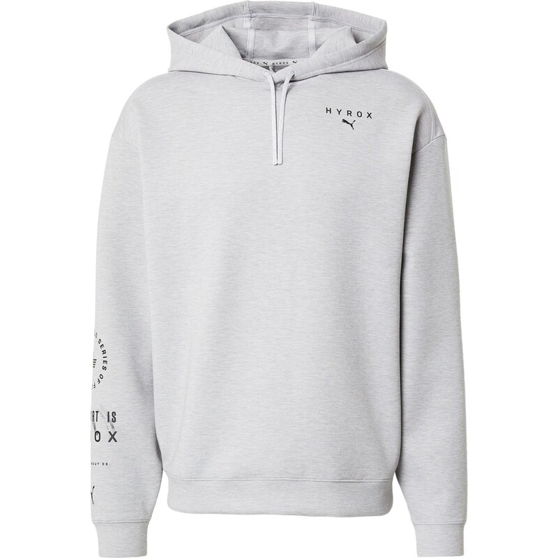 PUMA Športová mikina PUMA X HYROX CLOUDSPUN sivá melírovaná / čierna 67732291