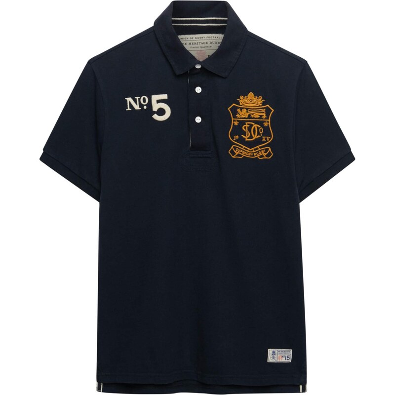 Superdry & Co Tričko námornícka modrá / oranžová / biela 67732404