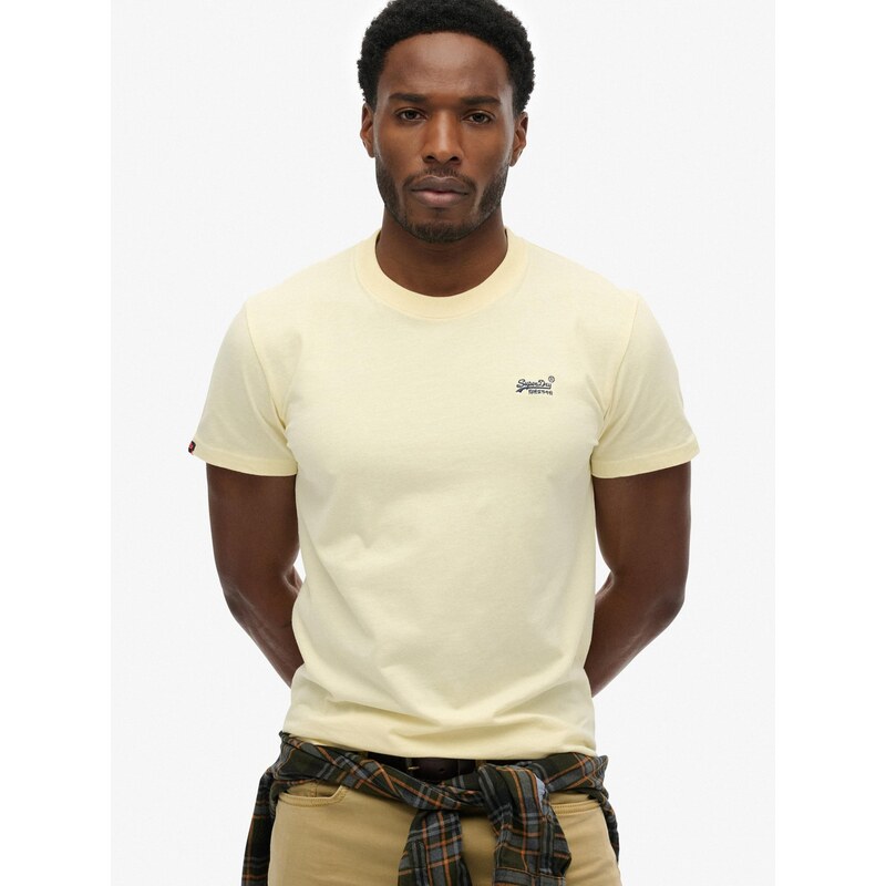 Superdry & Co Tričko Essential pastelovo žltá 67732556