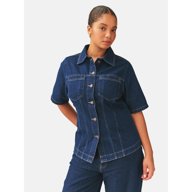 Next Blúzka modrá denim 67732574