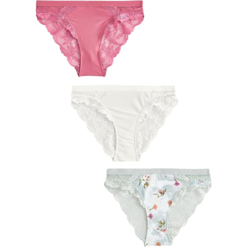 Next Nohavičky krémová / svetlozelená / fuksia 67732589