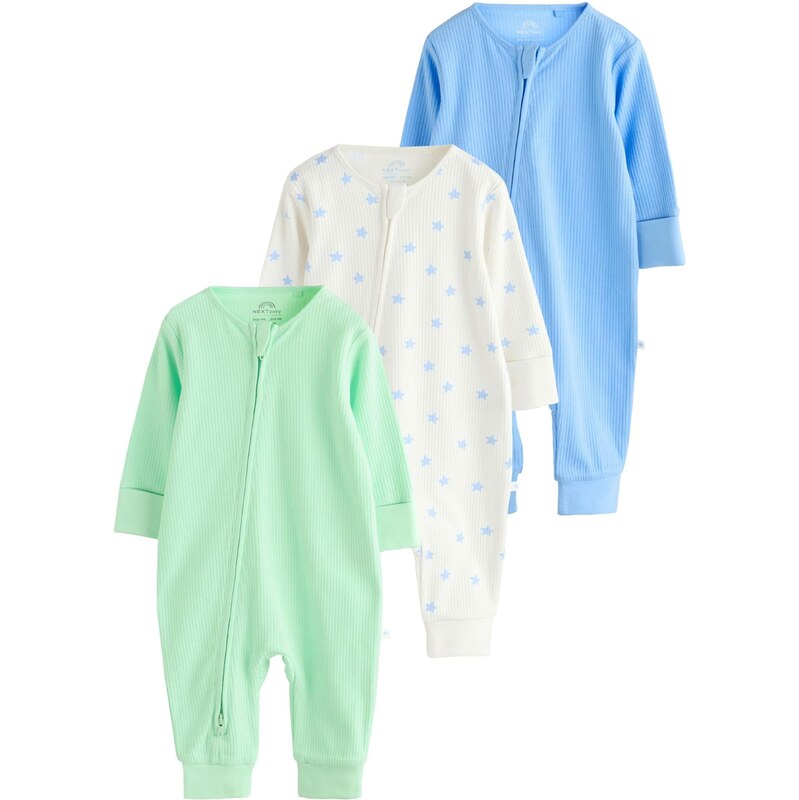 Next Pyžamo azúrová / svetlozelená / biela 67732601