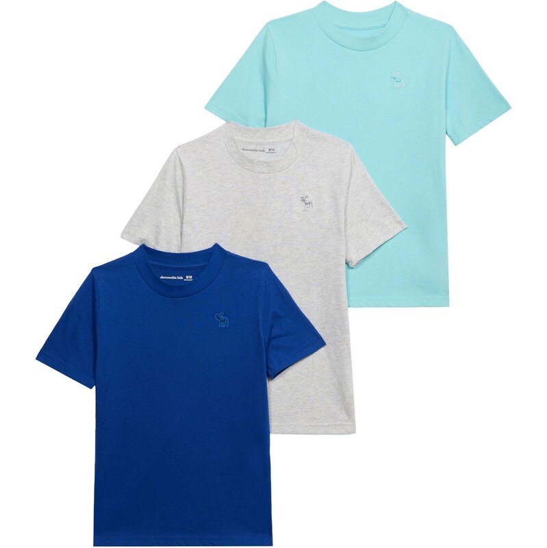 Abercrombie & Fitch Tričko kráľovská modrá / svetlomodrá / sivá 67732665