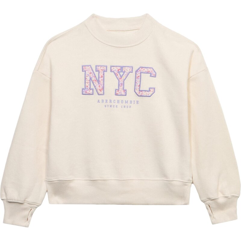 Abercrombie & Fitch Mikina NYC svetlosivá / levanduľová 67732670
