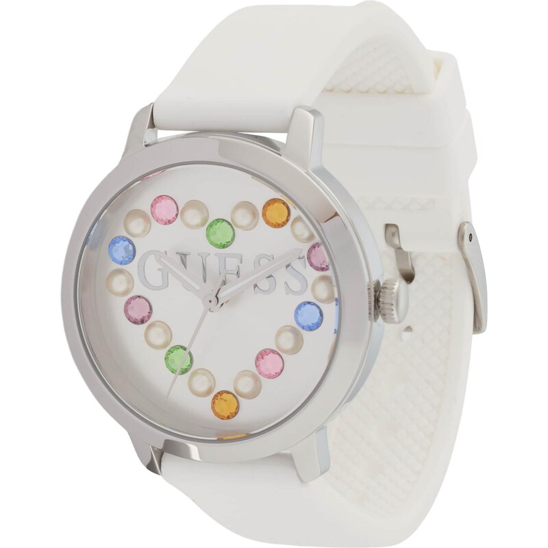 GUESS Analógové hodinky strieborná / biela 67732694