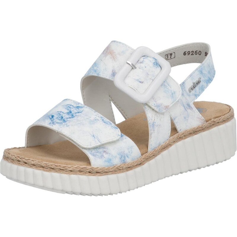 Rieker Remienkové sandále kráľovská modrá / svetlomodrá / biela 67732752