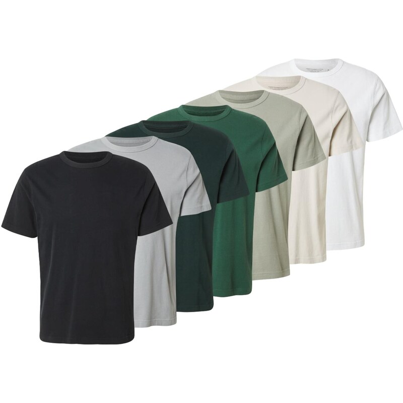 Abercrombie & Fitch Tričko CLASSIC ESSENTIAL sivá / tmavošedá / zelená 67732769