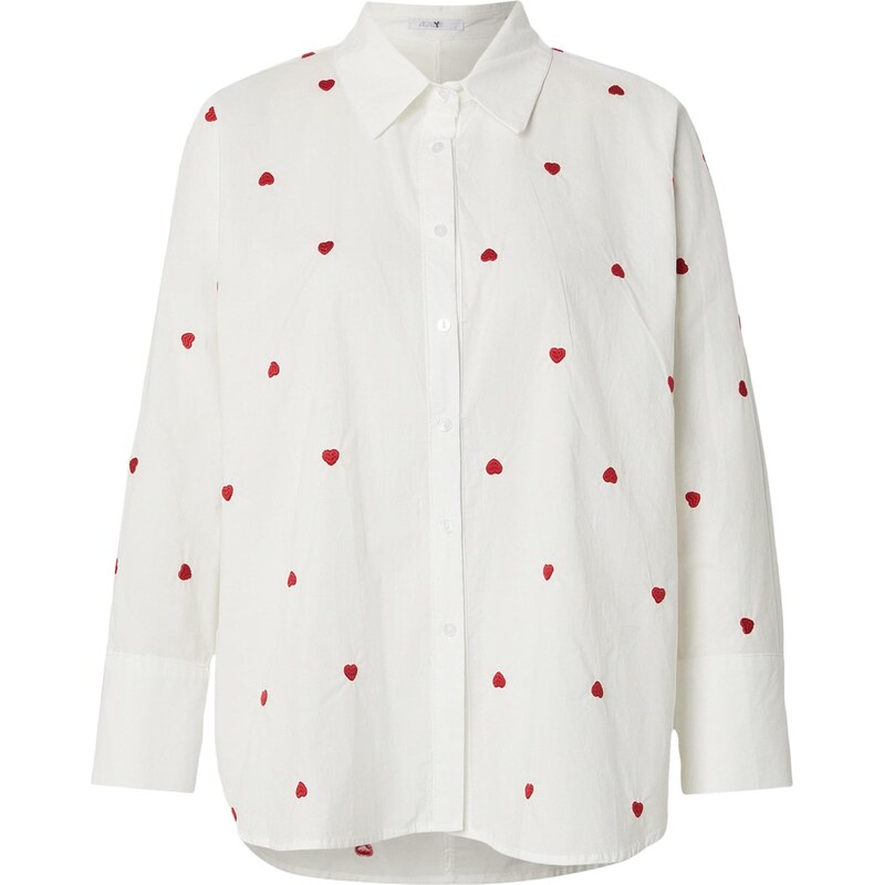 Hailys Blúzka Em44my červená / biela 67732785