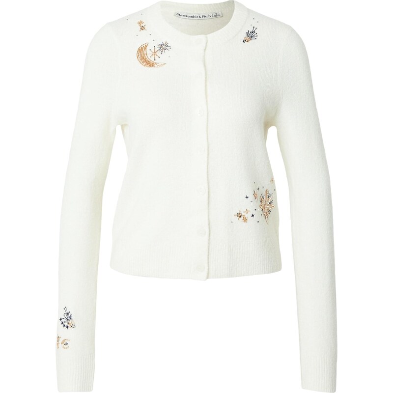 Abercrombie & Fitch Kardigán RAMADAN krémová / námornícka modrá / 67732788