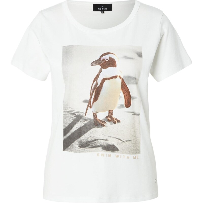 monari Tričko hnedá / svetlosivá / biela 67732862