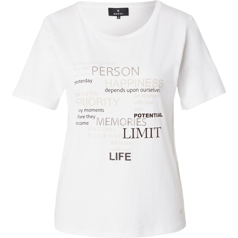 monari Tričko krémová / čokoládová / biela 67732891