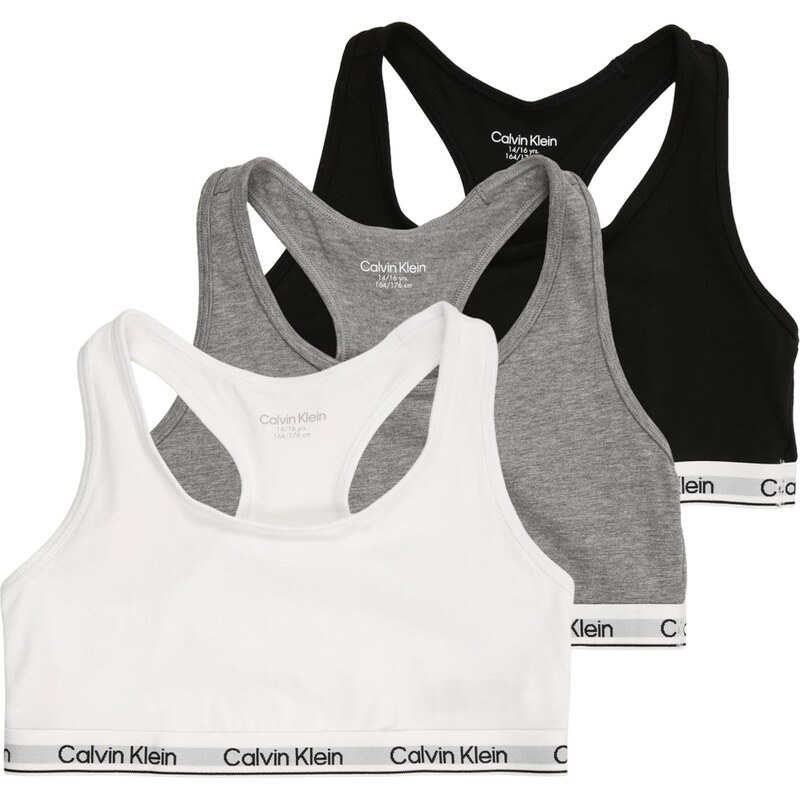 Calvin Klein Underwear Podprsenka sivá melírovaná / čierna / biela 67732913