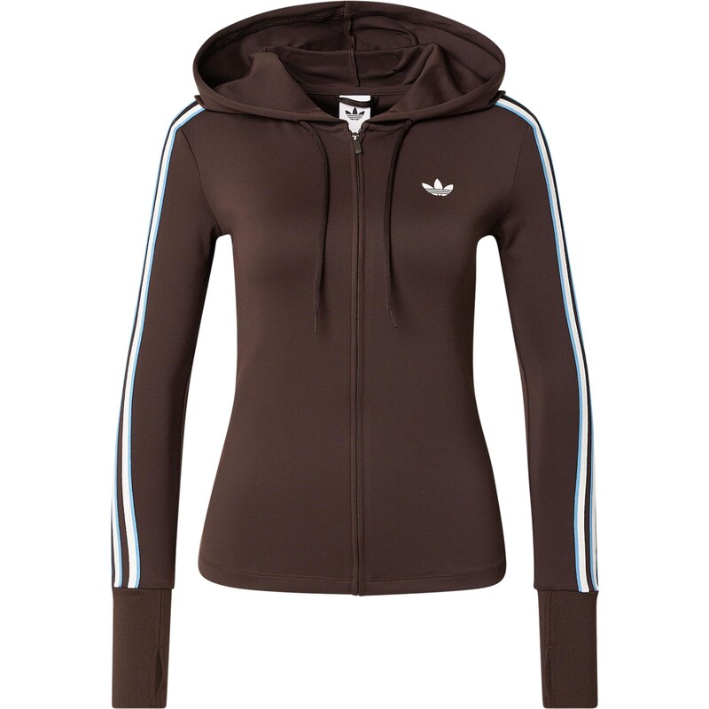 ADIDAS ORIGINALS Tepláková bunda Trefoil svetlomodrá / čokoládová / 67732932