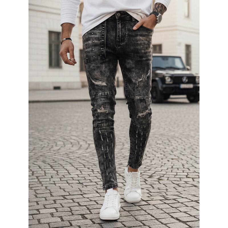 Pánske rifle Farba čierna DSTREET UX4146 65597622