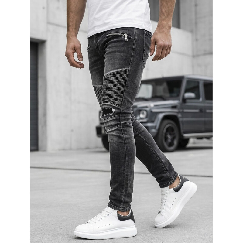 Pánske rifle Farba tmavo sivá DSTREET UX4151 65597625