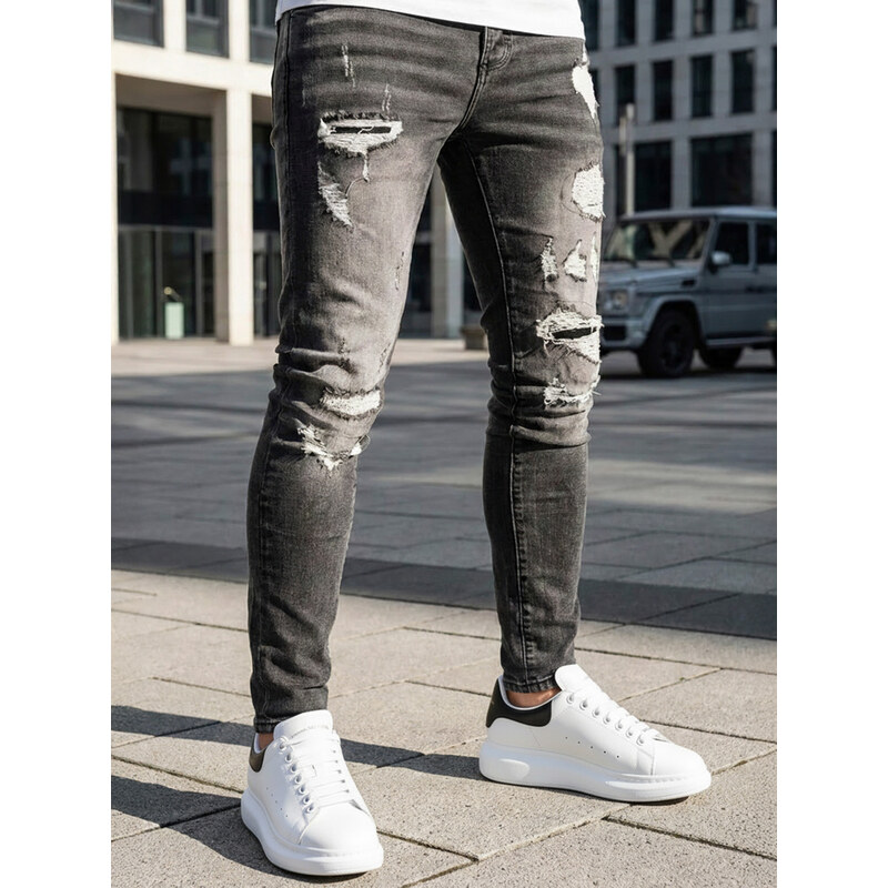 Pánske džínsy Farba tmavo sivá DSTREET UX4152 65597626