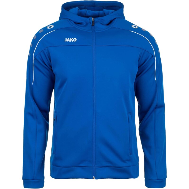 JAKO Športová mikina so zipsom Classico modrá / biela 67727771