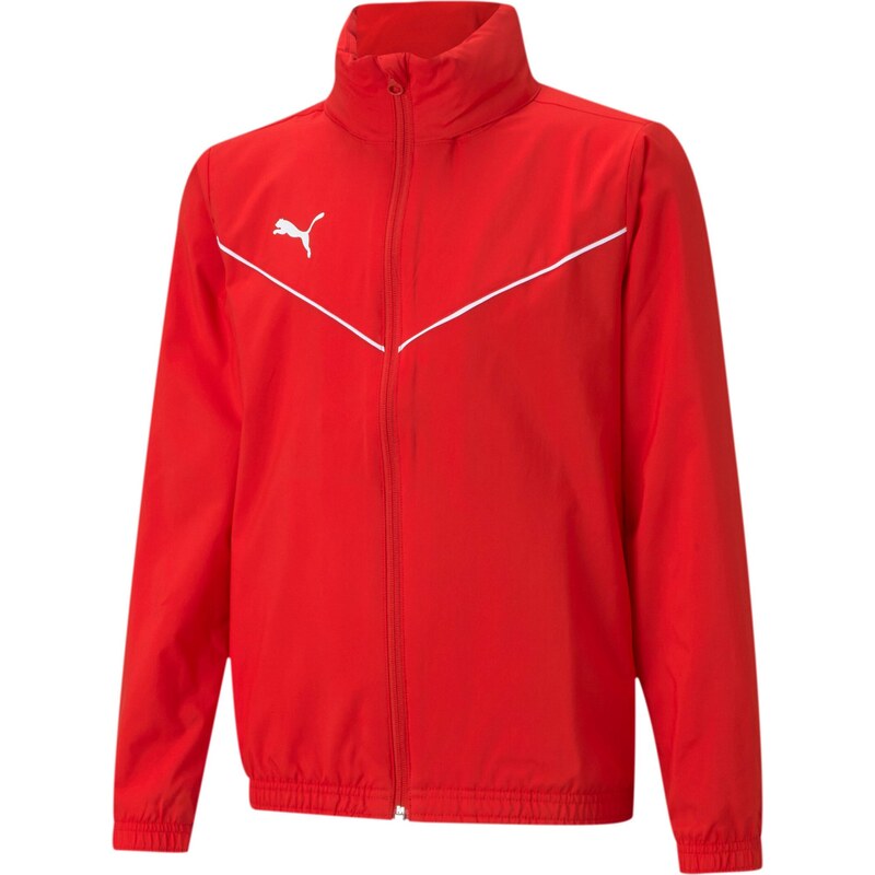 PUMA Športová bunda TeamRise červená / biela 67728095
