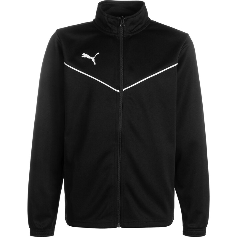 PUMA Športová bunda TeamRise čierna / biela 67749843