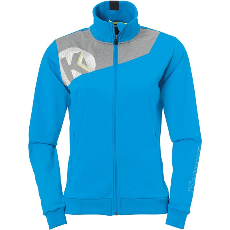 KEMPA Športová mikina so zipsom azúrová / sivá melírovaná / šedobiela 67749923