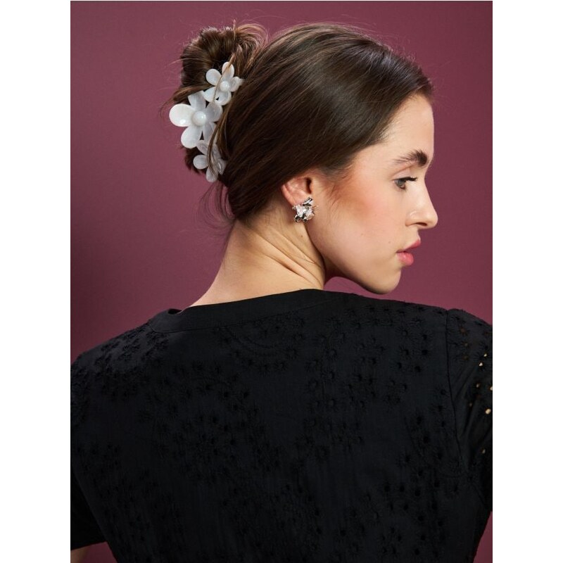 Sinsay - Spona do vlasov - biela 67860532