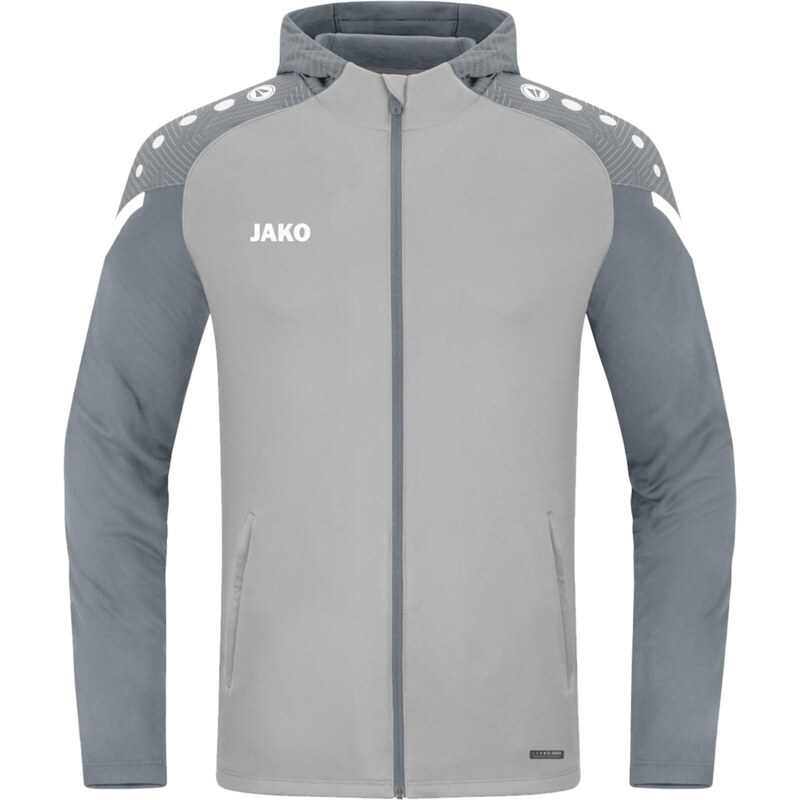 JAKO Športová bunda čadičová / svetlosivá / biela 67728480