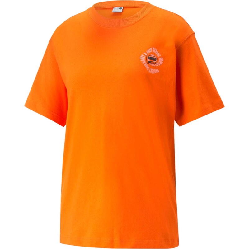 PUMA Funkčné tričko neónovo oranžová / čierna 67728655