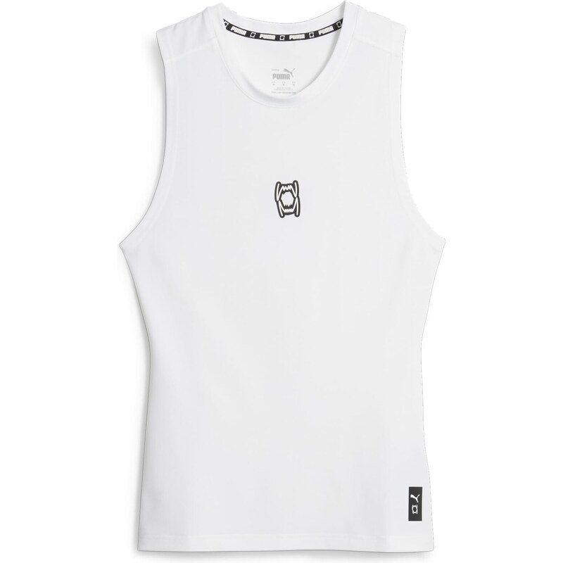 PUMA Funkčné tričko Hoops Team čierna / biela 67728775