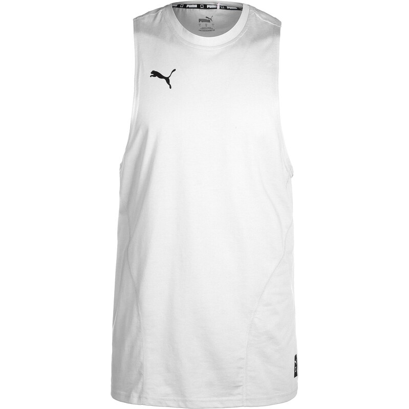 PUMA Funkčné tričko Hoops Team čierna / biela 67728780