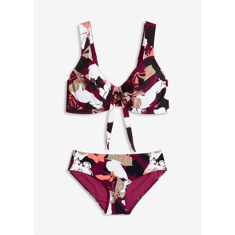 bonprix Bikiny minimizer s kosticami (2-dielne), farba fialová 63894131
