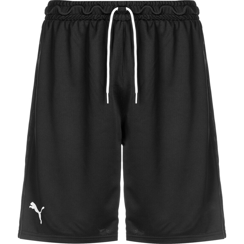 PUMA Športové nohavice Hoops Team Practice čierna / biela 67728857