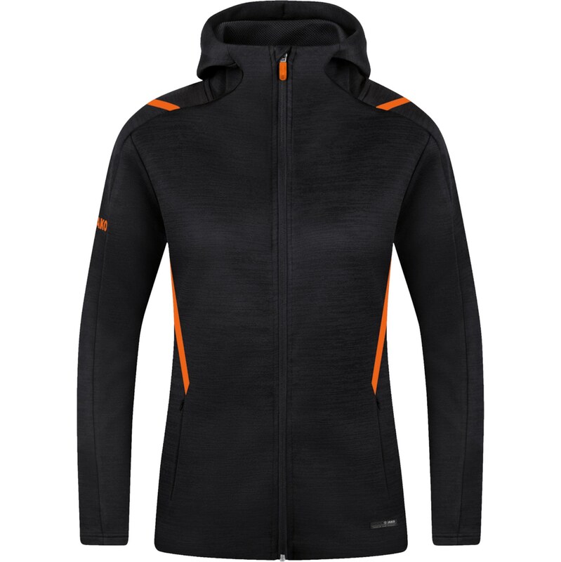 JAKO Športová bunda Challenge svetlooranžová / čierna melírovaná 67728864