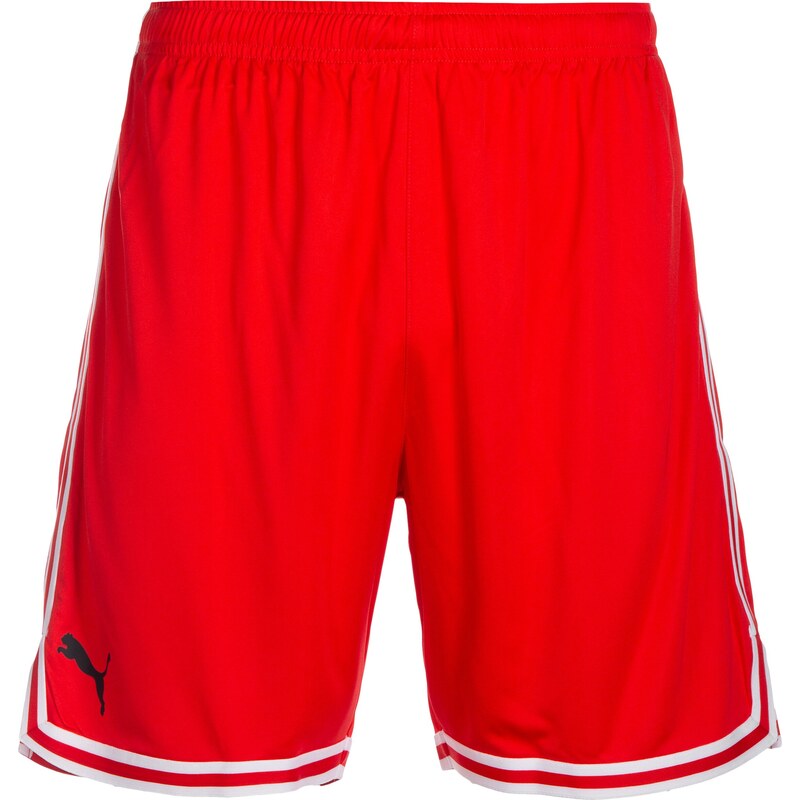 PUMA Športové nohavice Hoops Team Game červená / čierna / biela 67728873