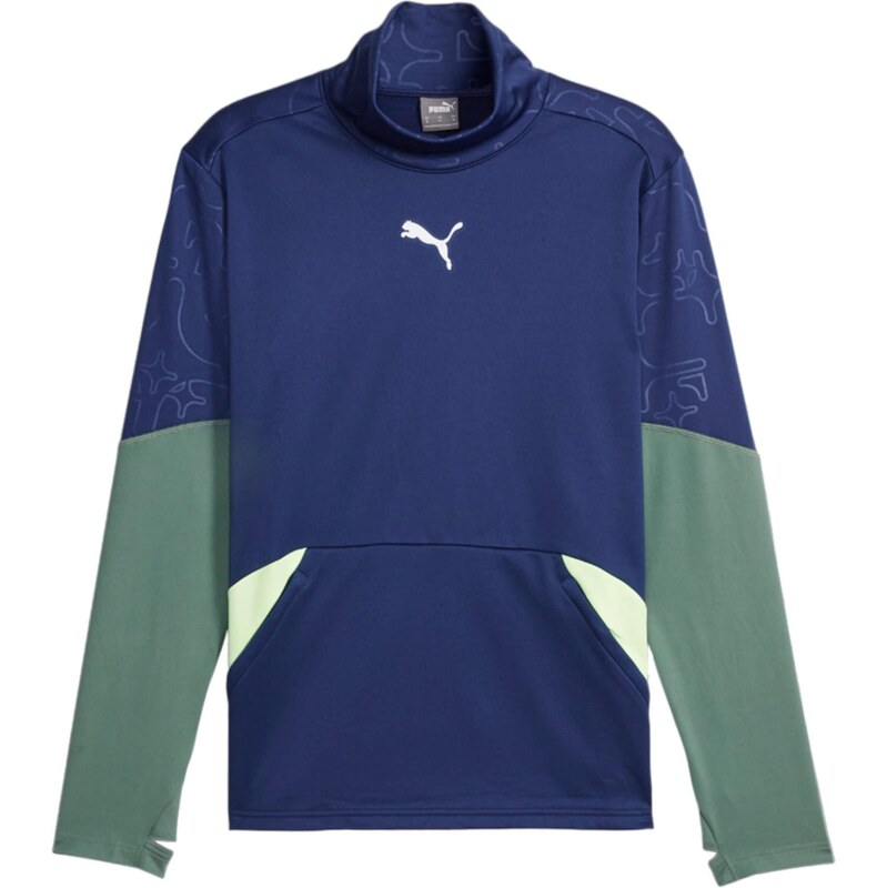 PUMA Funkčné tričko tmavomodrá / zelená / biela 67750578