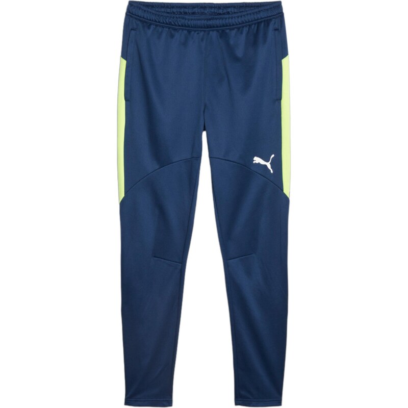 PUMA Športové nohavice tmavomodrá / neónovo zelená 67750577