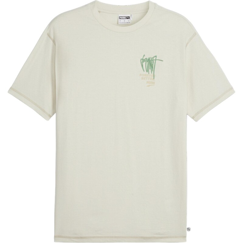 PUMA Tričko zelená / biela 67729106