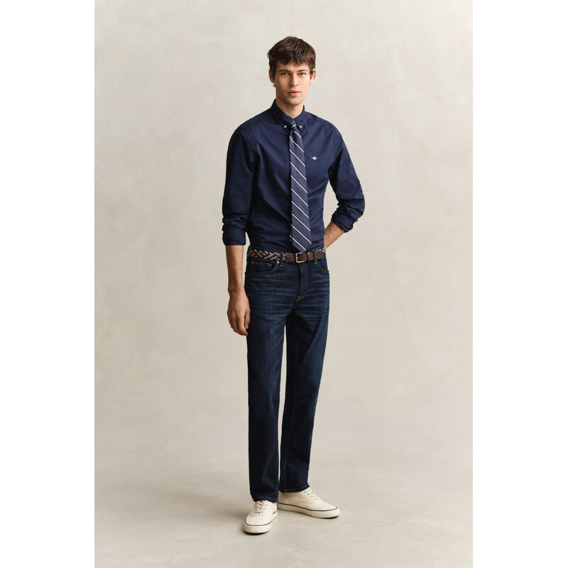 DŽÍNSY GANT REG JEANS DARK BLUE BROKEN IN 67313098