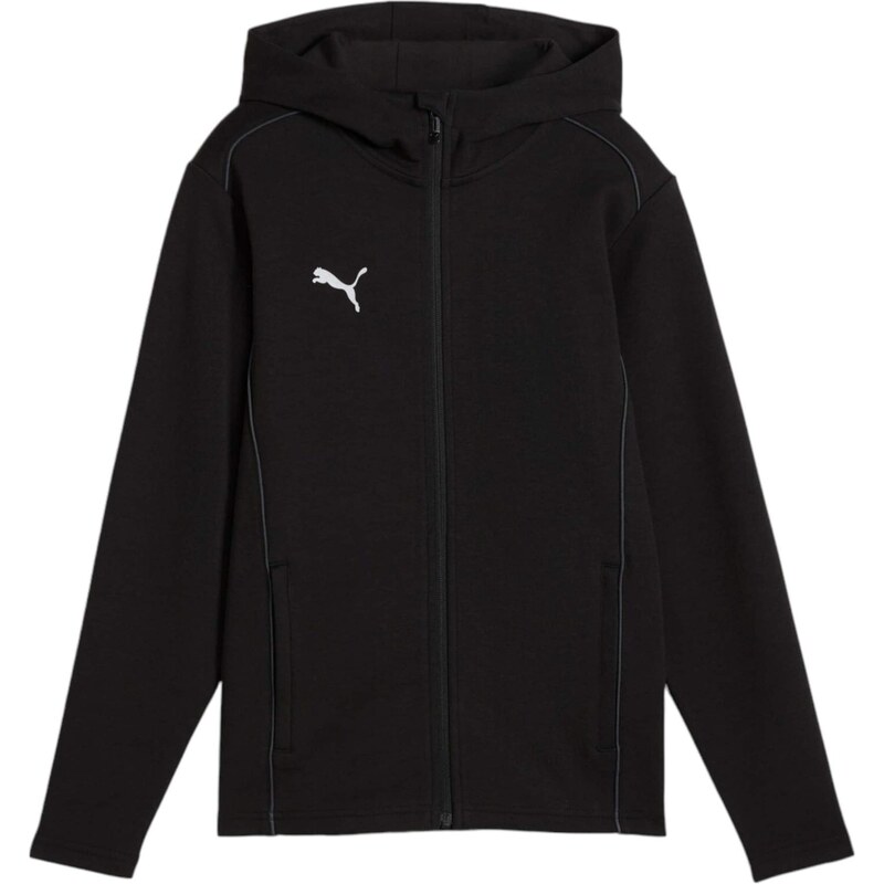 PUMA Športová mikina so zipsom čierna / biela 67750871