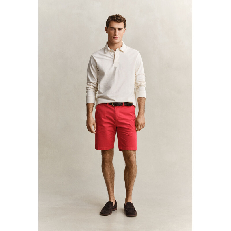 ŠORTKY GANT REG SUNFADED CHINO SHORTS ROSE RED 67611818